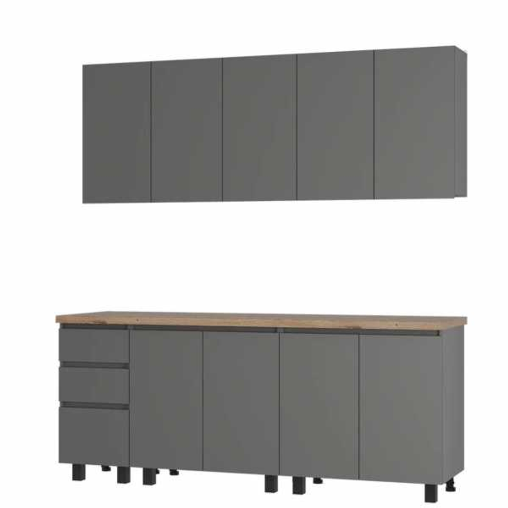 Кухня Честер 2,0м графит