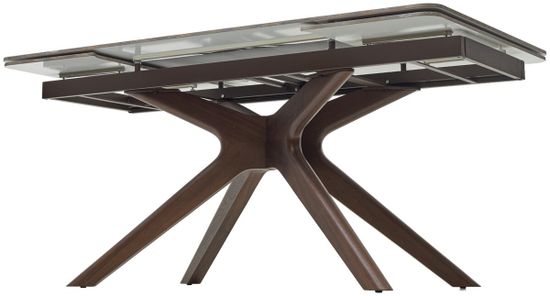 Стол EDER 160 GLOSS AMBER JADE SOLID CERAMIC / Орех