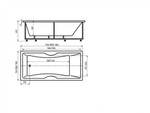 Ванна акриловая прямоугольная ФЕНИКС 170х75 AQUATEK (с каркасом и фронтальной панелью)