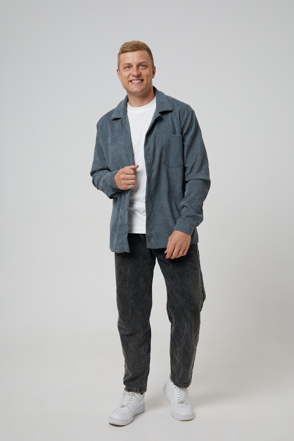 Рубашка мужская вельвет РММ-01