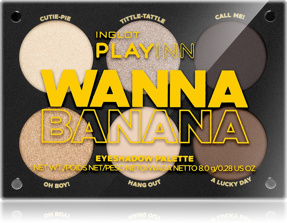Inglot PlayInn Eyeshadow Palette - Палетка теней для век оттенок Wanna Banana, 8 g