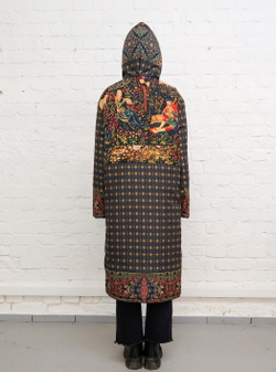 Пальто "Баллада", по мотивам фламандского гобелена 16 века, выполненного в технике мильфлёр