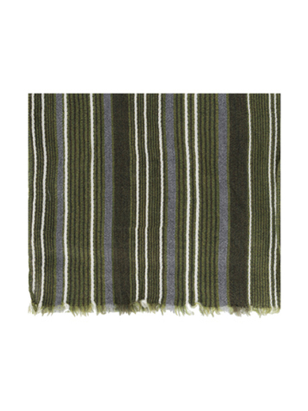 MALO Шарф  -  зеленый в полоску