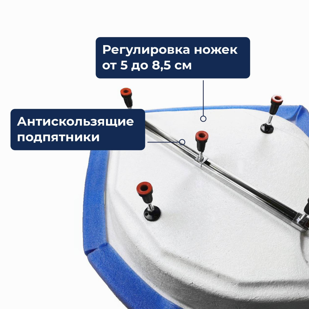 Душевой поддон прямоугольный RGW B/CL-S (900x1000)