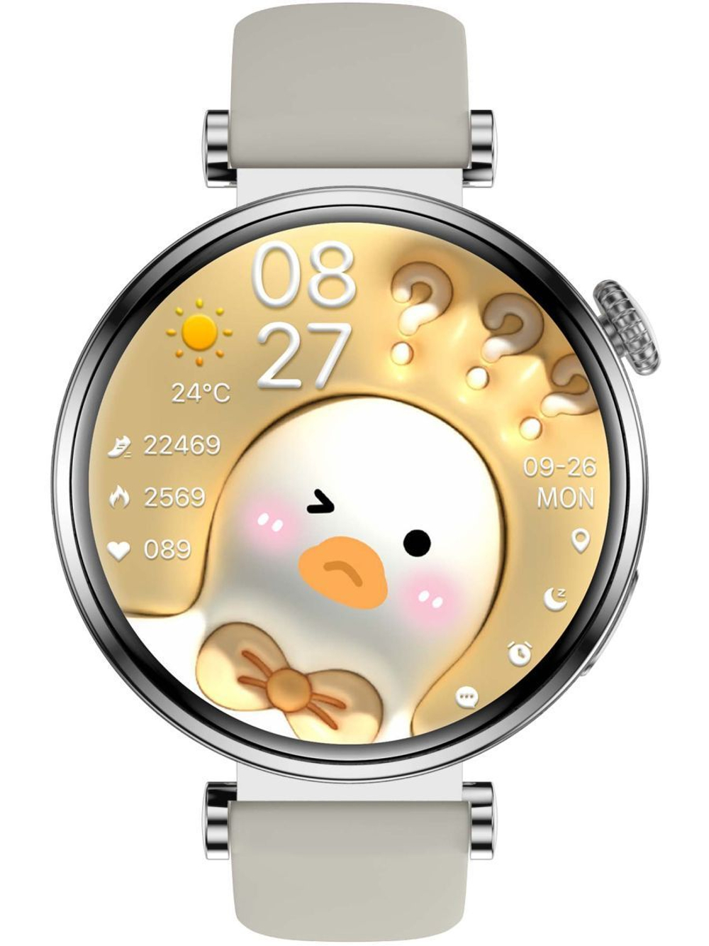 Смарт часы PARASMART Arielle GT4mini (силиконовый ремешок, серебристый)