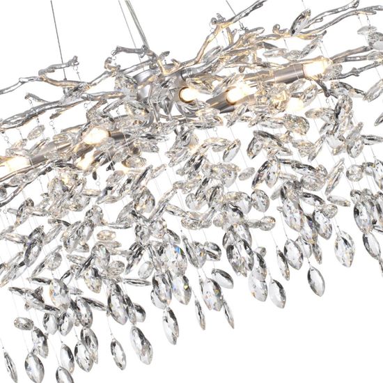 4970/10 HALL ODL24 635 матов.серебристый/алюмин./хрусталь Люстра G9 10*40W DELICA