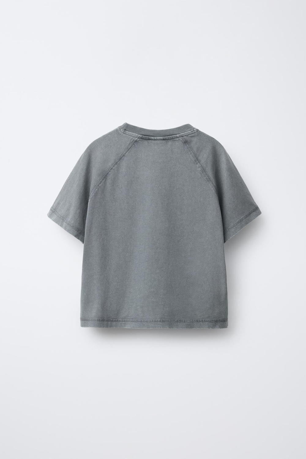 ZARA ФУТБОЛКА С ПРИНТОМ «СЕРФИНГ», АНТРАЦИТОВО-СЕРЫЙ