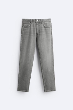 ZARA ДЖИНСЫ SLIM FIT, СЕРЫЙ