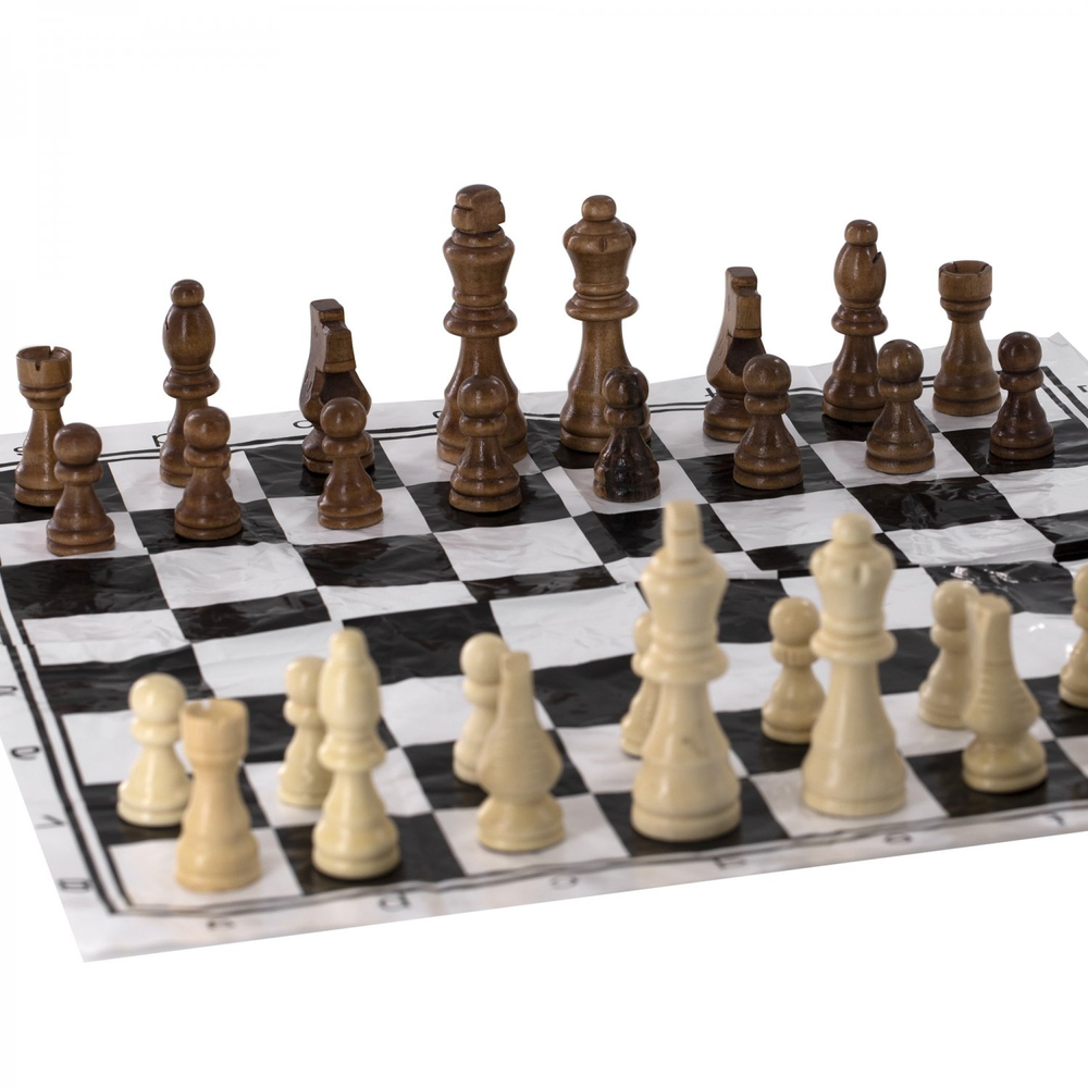 Шахматы, Alingar, размер доски 500*500 мм, коврик силикон, пакет с европодвесом