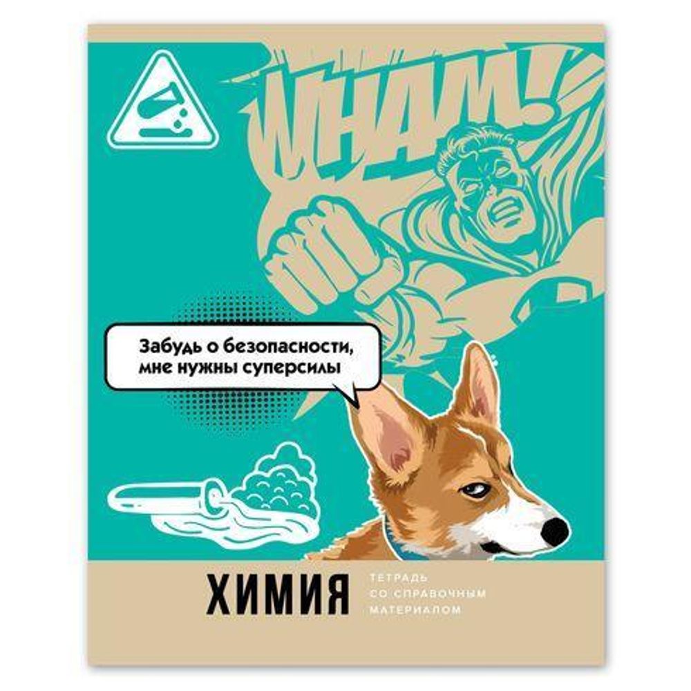 Тетрадь предметная А5 40л. клетка &quot;Химия. Веселье начинается&quot; скоба (BG)