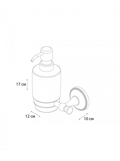 Дозатор для жидкого мыла Fixsen Alfa, керамика, античная латунь (GR-9512)