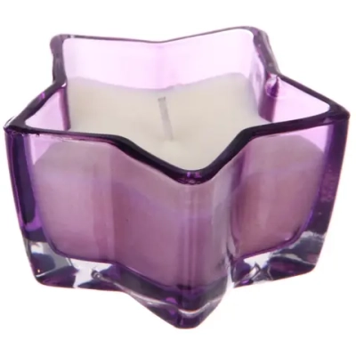 Свеча в стакане «Звездная ночь» 10,5*5,5 см, Сиреневый