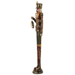 GAEM Фигурка декоративная "Щелкунчик" с часами (LR44x1), L13 W10 H65 см