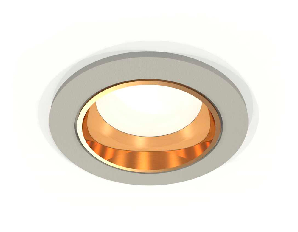 Комплект встраиваемого светильника Ambrella light Techno Spot XC6514004 SGR/PYG серый песок/золото желтое полированное (C6514, N6113)