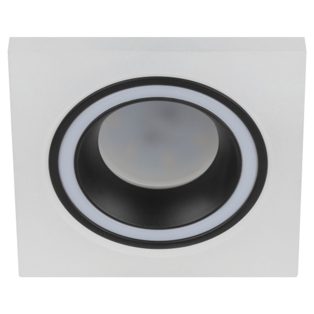 Светильник встраиваемый декоративный ЭРА DK91 WH/BK под лампу MR16 GU5.3 белый/черный