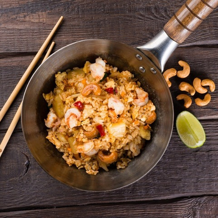 Тайский рис с креветками