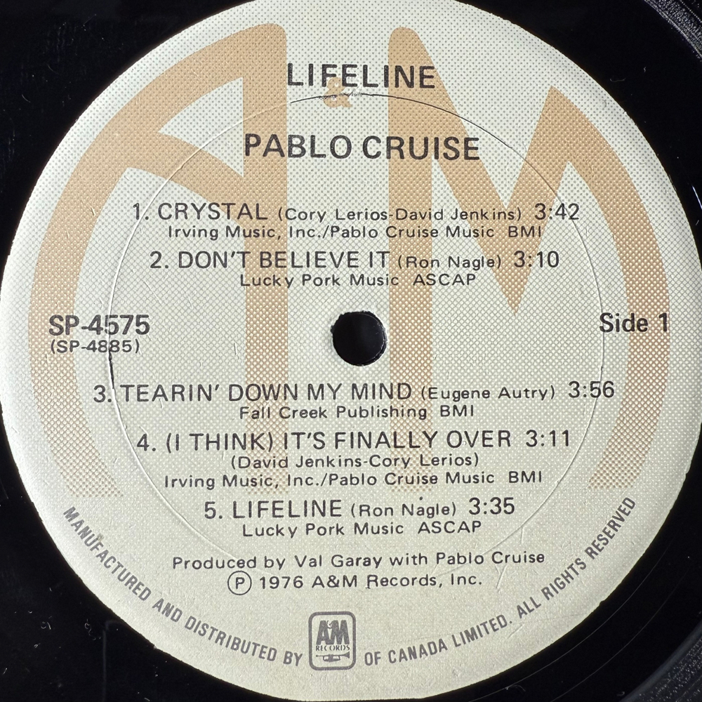 Pablo Cruise ‎– Lifeline (Канада 1976г.)