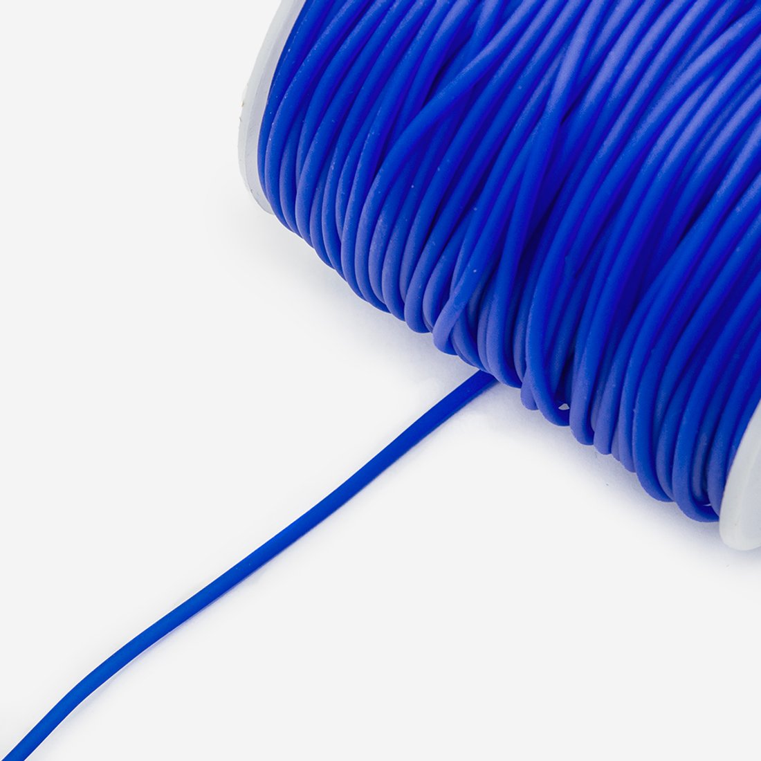 Шнур полый, 1,5мм, оттенок "Синий", каучук