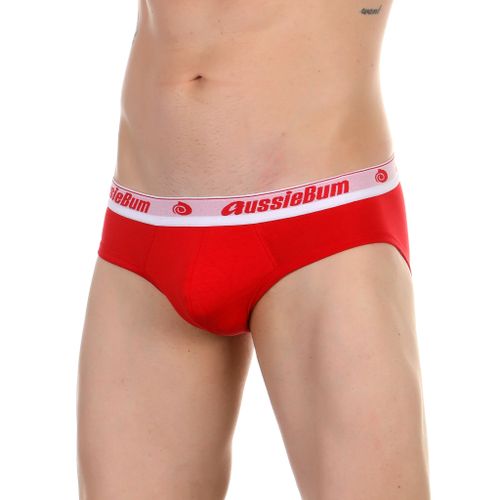 Мужские трусы брифы красные Aussiebum