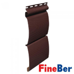 Сайдинг панель Фасадная темный дуб 3660мм х 232мм FineBer ВlockHouse коллекция Extra Acrylic