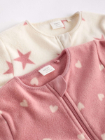 Комбинезон флисовый для малышей Next K79-434, 2 шт., Молочный, Розовый