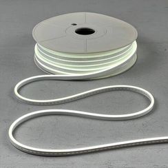 Односторонний гибкий Неон 8х16 мм., 1 метр, Белый 24В, IP65, LTC (FR-23502)