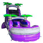 Надувная горка с бассейном «Фиолетовый бриз» 8х4х5м