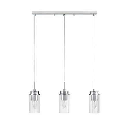 8102/3A COMFI LN26 408 хром/прозрачный металл/металл Подвес Е14 3*40W 220V ISHA