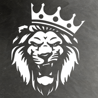 Виниловая наклейка на авто "Лев с короной"