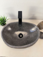 Раковина из речного камня RS-65981 49х34х15 из натурального камня