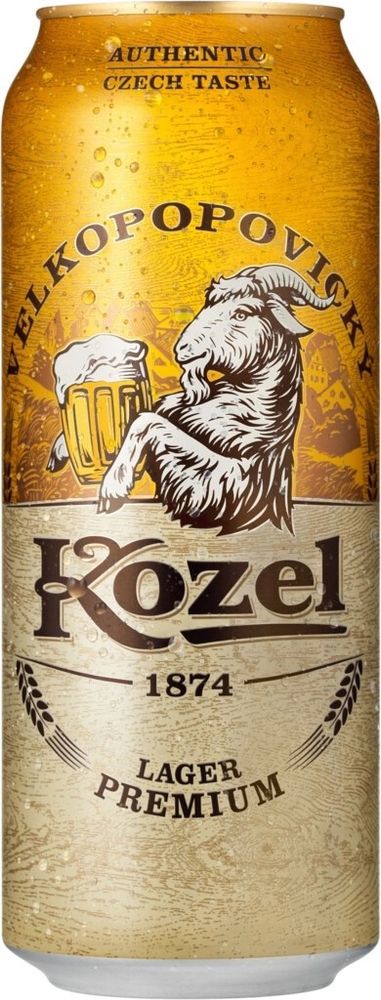 Пиво Велкопоповицкий Козел Премиум / Velkopopovicky Kozel Premium 0.5 - банка