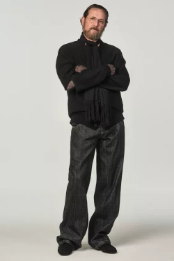 ZARA X STEFANO PILATI ФУТБОЛКА В СЕТОЧКУ, ЧЕРНЫЙ