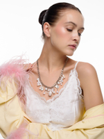 Колье "Pearl cluster" Silver