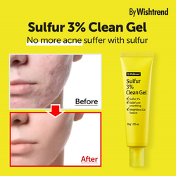 By Wishtrend Sulfur 3% Clean Gel гель против акне 30г