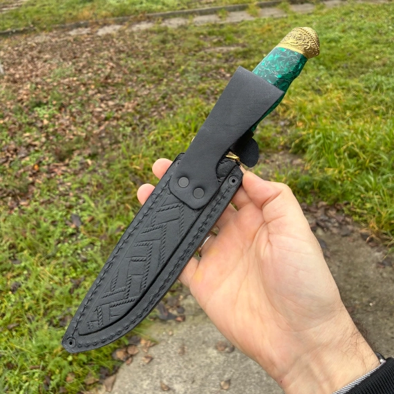 Нож туристический ковка х12мф кизлярский