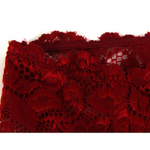 Трусики-шортики кружевные, бордовые, XS-S