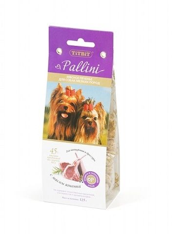 TitBit Pallini лакомство для собак печенье с ягненком