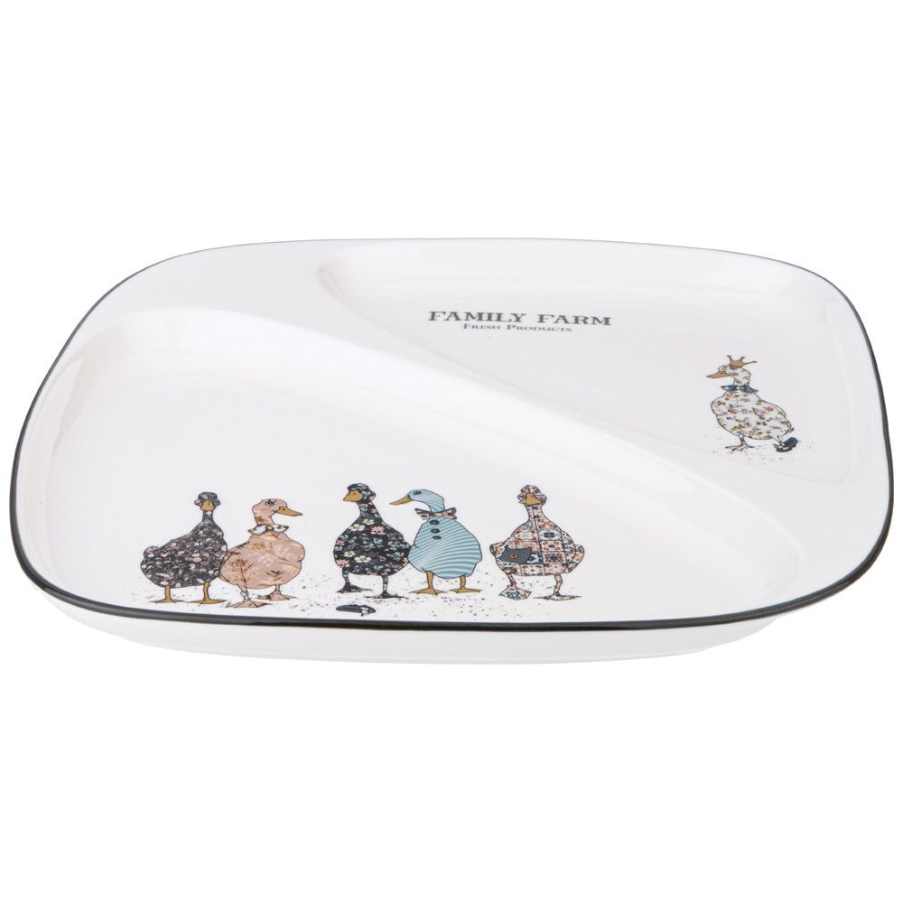 ТАРЕЛКА ОБЕДЕННАЯ LEFARD "FAMILY FARM" 2 СЕКЦИИ 26*2,5 СМ (КОР=12ШТ.)