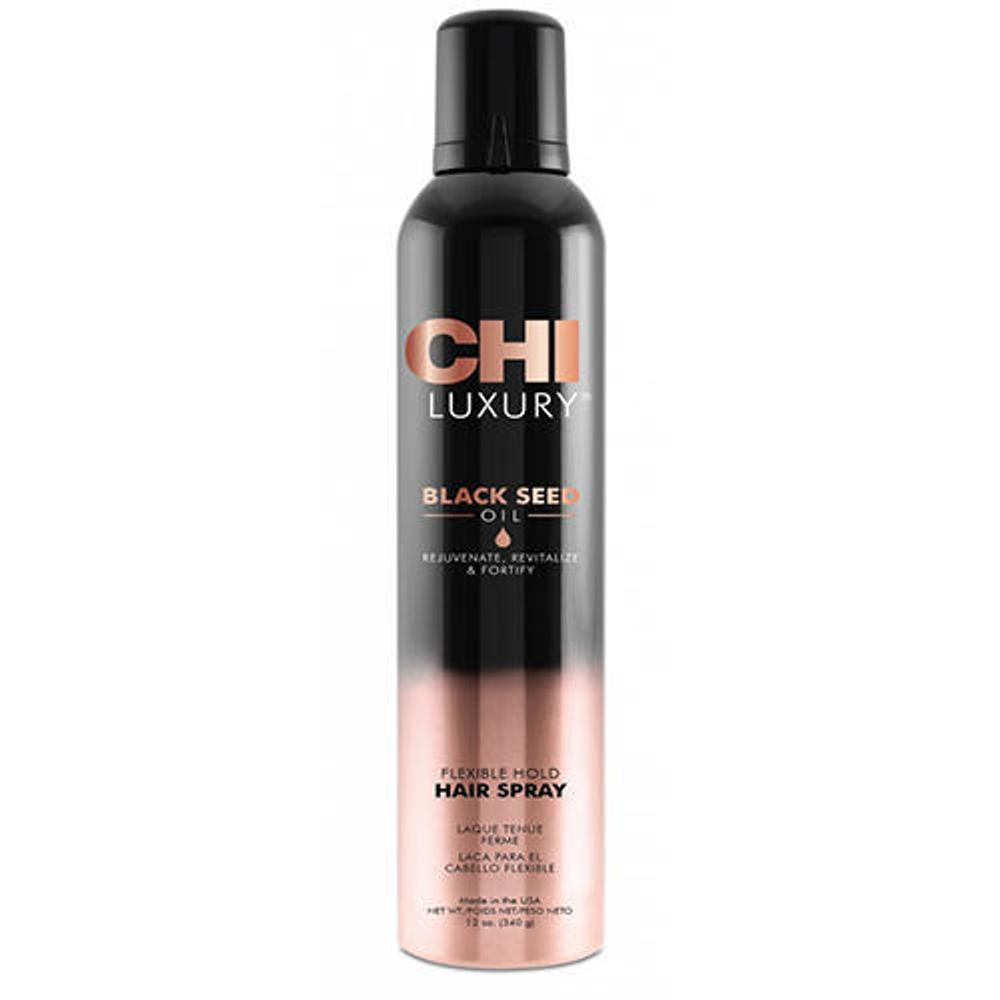 CHI | Лак для волос CHI Luxury с маслом семян черного тмина подвижной фиксации, (340 г)