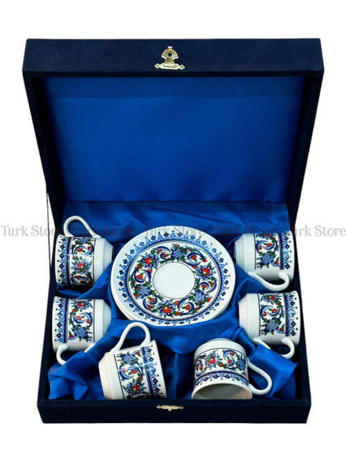 Фарфоровый кофейный набор на 6 персон
