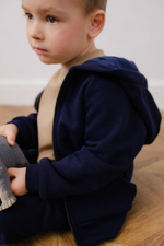 Костюм из футера петля (темно-синий)