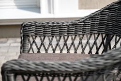 "Сицилия" обеденная группа плетеная, цвет графит