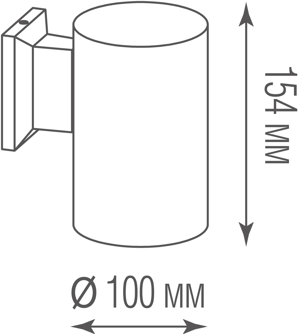 Ландшафтный светильник IP54,  D100xW150xH163 мм,  10Вт,  3000К,  черный