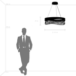 703163 Люстра HELIO 30W LED 2778LM ШАМПАНЬ 3500K