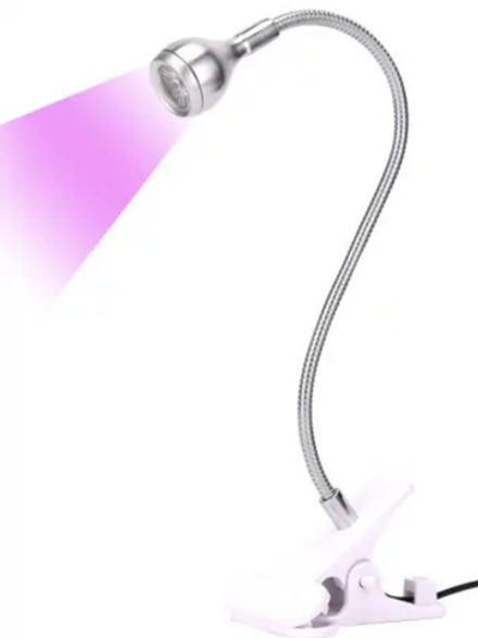 Лампа фонарик на прищепке для промежуточной полимеризации
