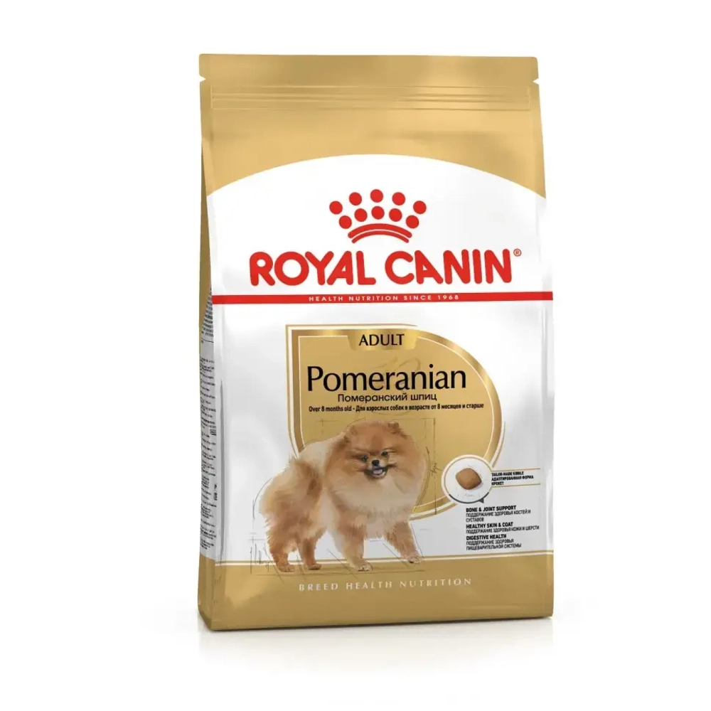Royal canin pomeranian adult сухой корм для собак породы померанский шпиц в возрасте от 8 месяцев - 500 г