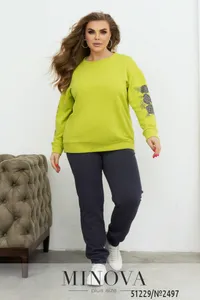 Костюм 2497-салатовый-графит Minova