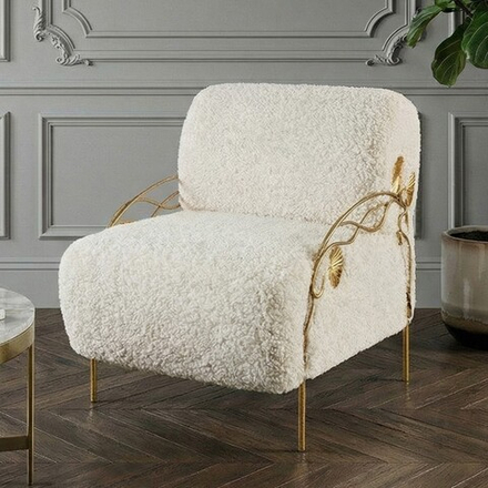 Кресло Нимфея Молоко Бронза