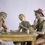 Винтаж: Фарфоровая мануфактура Capodimonte. «Игроки»