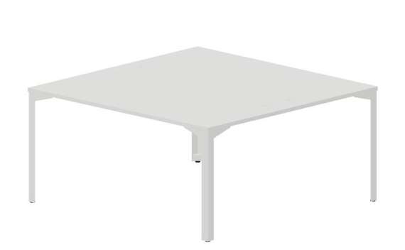 Составной стол на 2 рабочих места 158х156,6х75см (4 громмета)